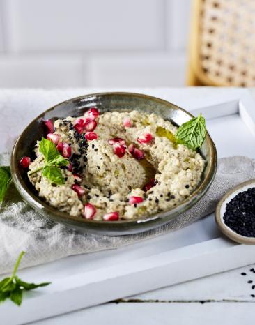 Veganer Auberginen-Sesam-Aufstrich (Baba Ganoush)