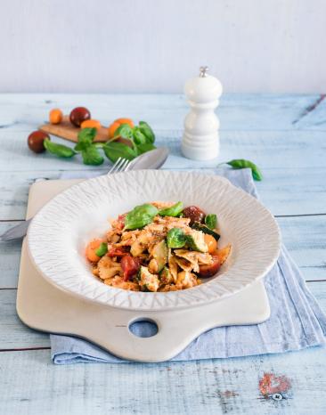 Farfalle mit Tomaten-Cashew-Pesto