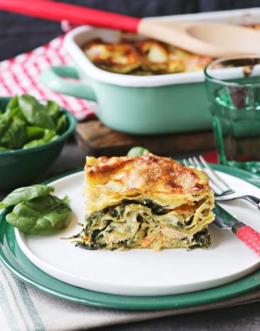 Lachs-Spinat-Lasagne