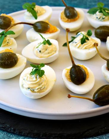 Gefüllte Eier nordischer Art