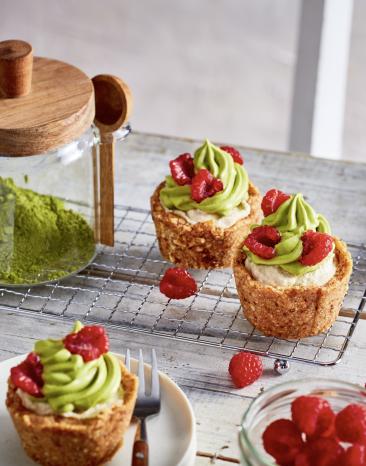 Paleo-Matcha-Cupcakes ohne Backen