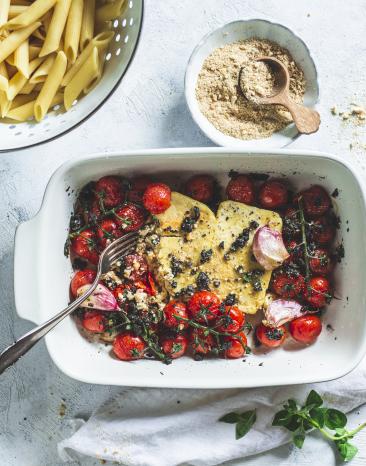 Vegane Baked Feta Pasta