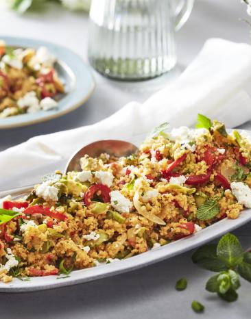 One-Pot Couscous mit Spargel