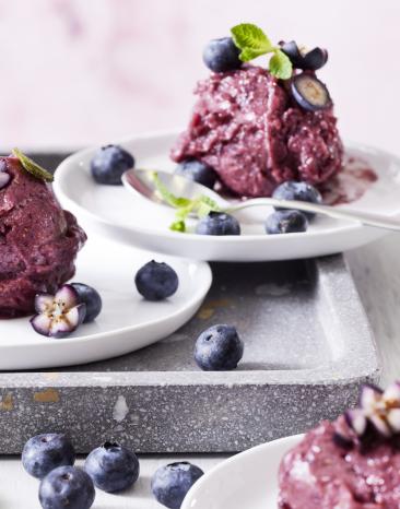 Blaubeer-Sorbet