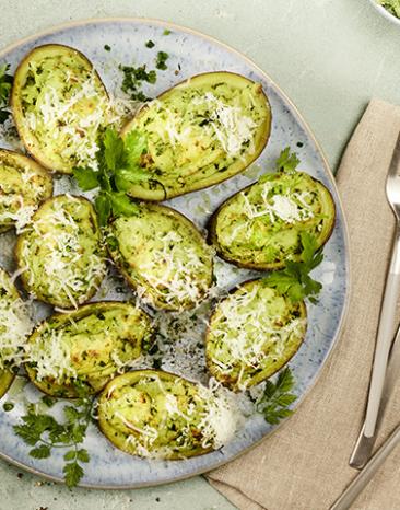 Leckere Beilage, Kartoffeln mit Käsefüllung.