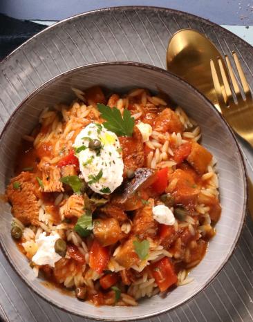 Risoni-Risotto mit Hähnchen