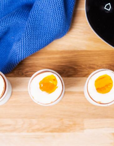 Egal ob weiche, mittelweiche oder harte Konsistenz, mit dem Cookit erhältst du dein perfekt gekochtes Ei. 