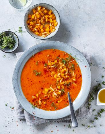 Kalte Paprika-Suppe aus dem Cookit