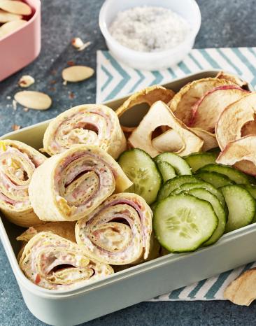 Schnelle Tortilla-Schnecken mit Schinken