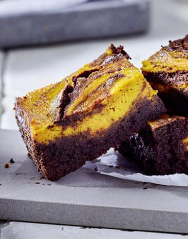 Brownies mit Pumpkin Swirl