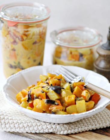 Eingemachtes Kürbis-Ragout mit Pflaumen