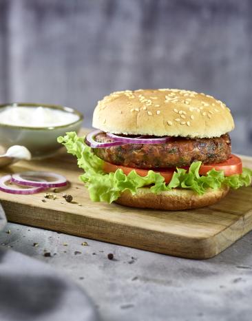 Vegane Burger mit Patties aus Kidneybohnen
