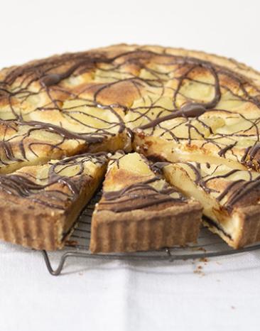 Birnen-Mandel-Tarte mit Schokolade