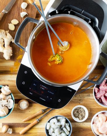 Indisches Curry-Fondue