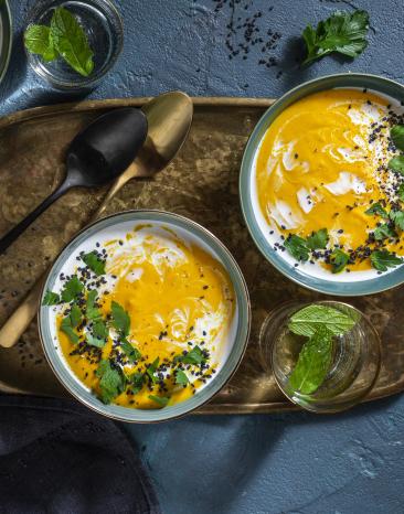 Kürbis-Linsen-Suppe