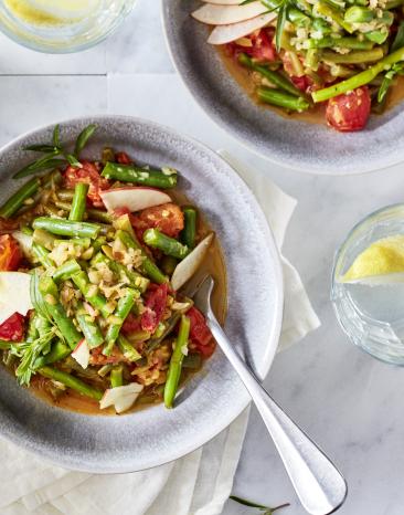 Bohnengemüse mit Apfel