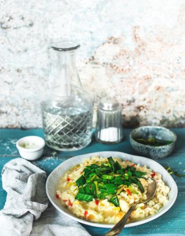 Käserisotto mit Lauch