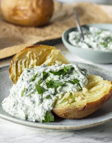 Ofenkartoffel mit Quark