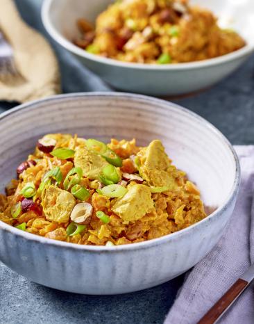 Orientalische Karotten mit Hähnchen