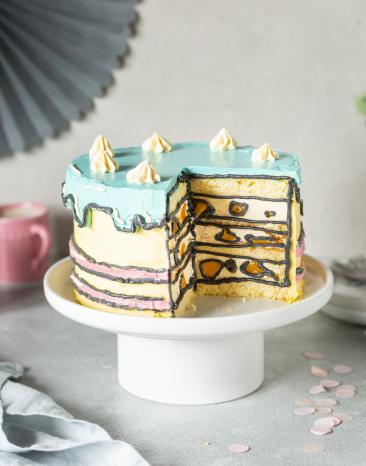 einfache Geburtstagstorte