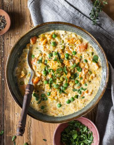 Einfacher Kartoffeleintopf.