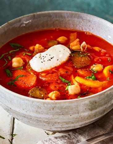 Einfache vegetarische Soljanka