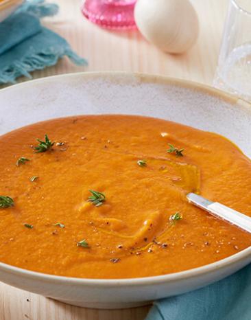 Karotten-Tomaten-Cremesuppe