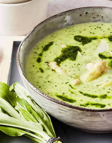 Bärlauch-Spargel-Cremesuppe