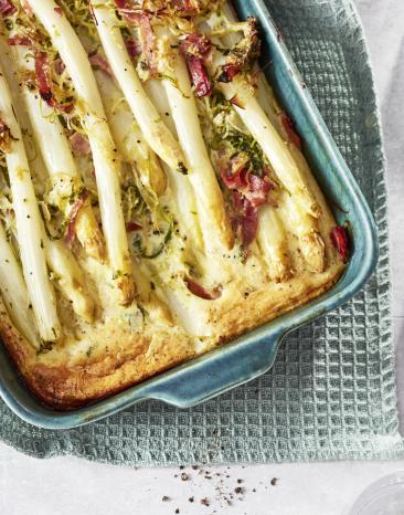 Weißer Spargelauflauf