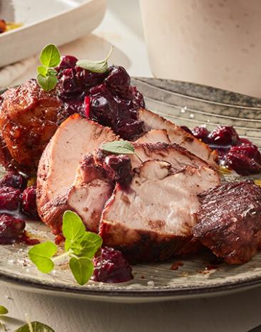 Hähnchen mit Blaubeer Chutney