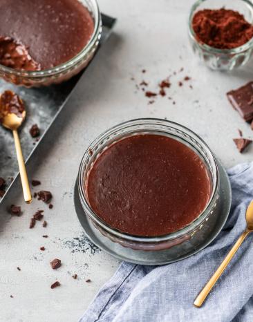 Schokoladenpudding in Schälchen