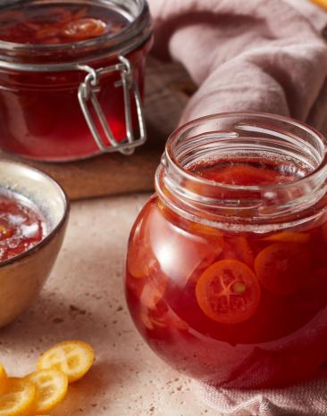 Weihnachtsgelee im Glas.