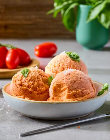 Mascarpone-Tomateneis mit Vanille