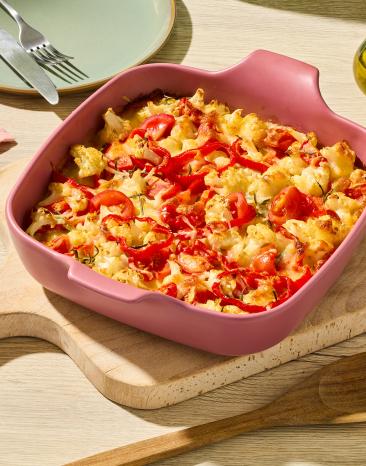 Polenta-Gemüse-Auflauf mit Blumenkohl