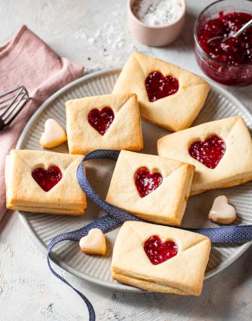 Liebesbrief-Kekse Valentinstag