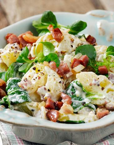 Würziger Kartoffel-Rapunzel-Salat